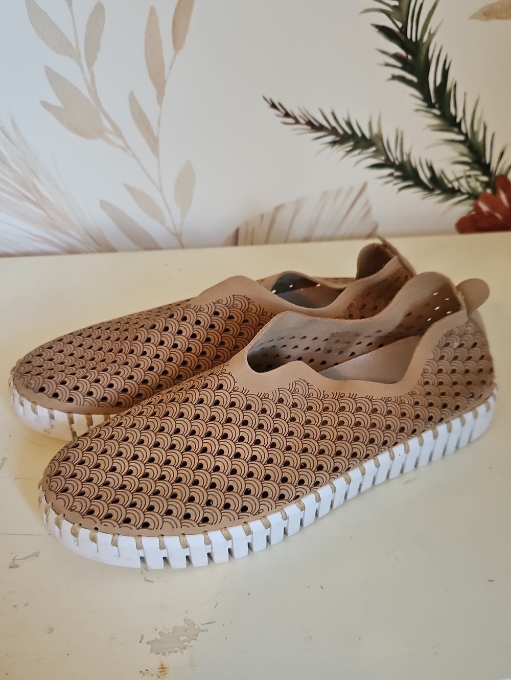 ILSE JACOBSEN Tulip Plateau Platform Slip-On Shoes EU 39, Scandinavian, Coastal - Picture 3 of 9